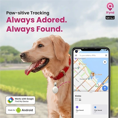 Mitag Go Anti Loss Device with Keychain for Dogs and Cats (Black) | Android