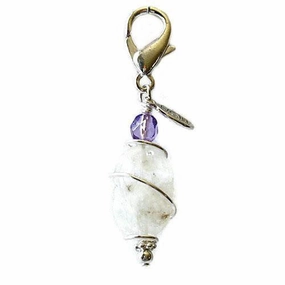 Moonstone Healing Dog Collar Charm Purple Pawmulet dog collar charm,pet tag
