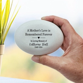Mother Memorial Stone - A Mother's Love is Remembered Forever show poultry,grooming poultry