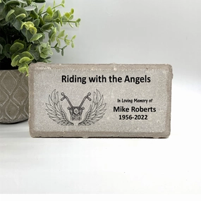 Motorcycle Biker Memorial - Custom Memorial Gift - Riding with the Angels show poultry,grooming poultry
