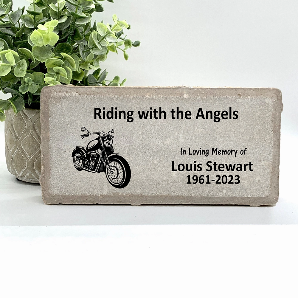 Motorcycle Biker Memorial - Riding with the Angel