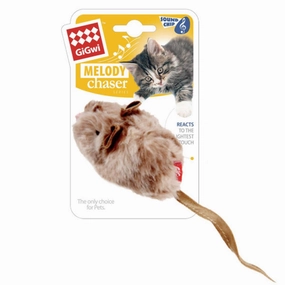 Mouse 'Melody Chaser'w/motion activated sound chip (mouse sound) cat toy set,cat teaser