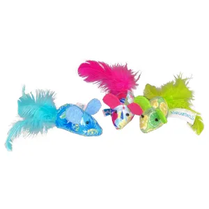 Multipet Margaritaville Mice 3pk Cat Toy catnip toys, feather wand toy