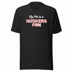 My Pet is a Huskers Fan t-shirt seasonal cat wear,holiday pet clothes