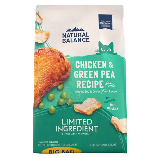 Natural Balance Cat Green Pea & Chicken dry cat food, cat kibble