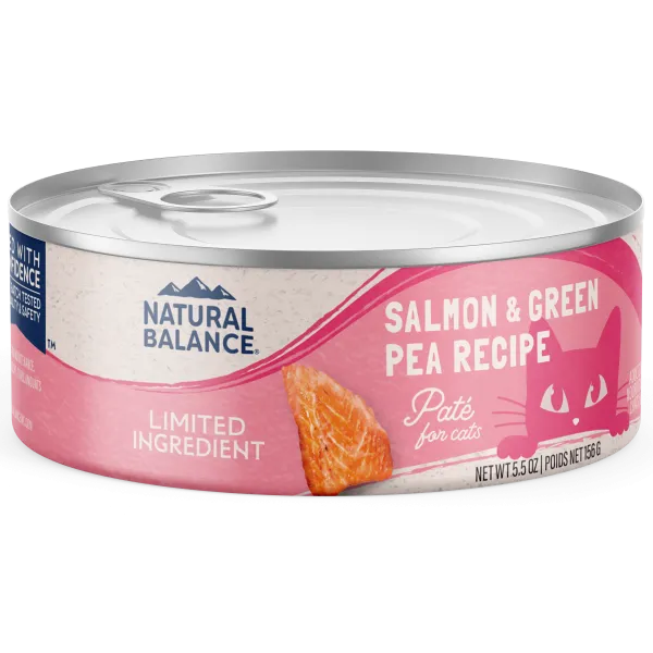 Natural Balance Cat Salmon & Green Pea 5.5oz dry cat food, cat kibble