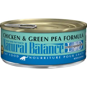 Natural Balance L.I.D. Limited Ingredient Diets Chicken & Green Pea Canned Cat Food grain free cat food, no grain dry cat food