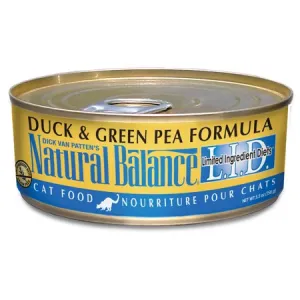 Natural Balance Limited Ingredient Diet Grain Free Duck & Green Pea healthy cat food, premium dry cat food