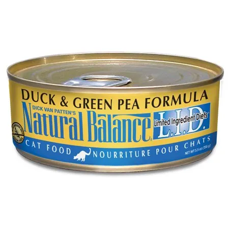 Natural Balance Limited Ingredient Diet Grain Free Duck & Green Pea wet cat food, canned cat food