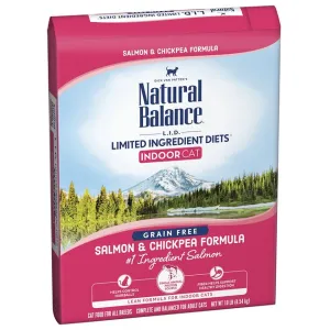 Natural Balance Limited Ingredient Diet Indoor Cat Salmon & Chickpea Formula indoor dry cat food, healthy cat kibble