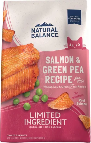 Natural Balance Limited Ingredient Grain-Free Salmon & Green Pea Recipe Dry Cat Food grain free cat food, no grain dry cat food
