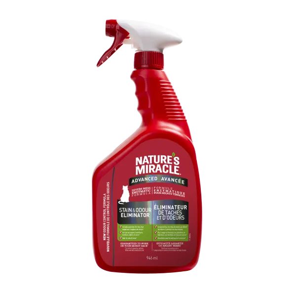 Nature's Miracle Cat Advanced Stain & Odour Remover Spray 946 mL adult cat food, best cat food for adults