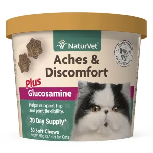 NaturVet Aches & Discomfort Cat Soft Chews cat vitamins, cat immune support