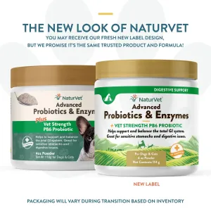 NaturVet Advanced Probiotics & Enzymes Powder cat vitamins, cat immune support