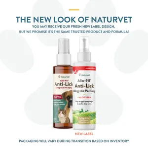 NaturVet Aller-911 Anti-Lick Allergy Aid Paw Spray 8oz cat vitamins, cat immune support
