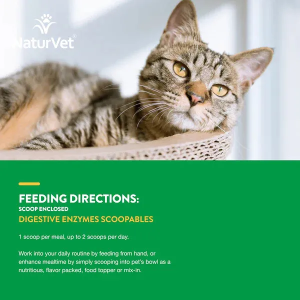 NaturVet Digestive Enzymes Daily Support Scoopables for Cats 5.5oz