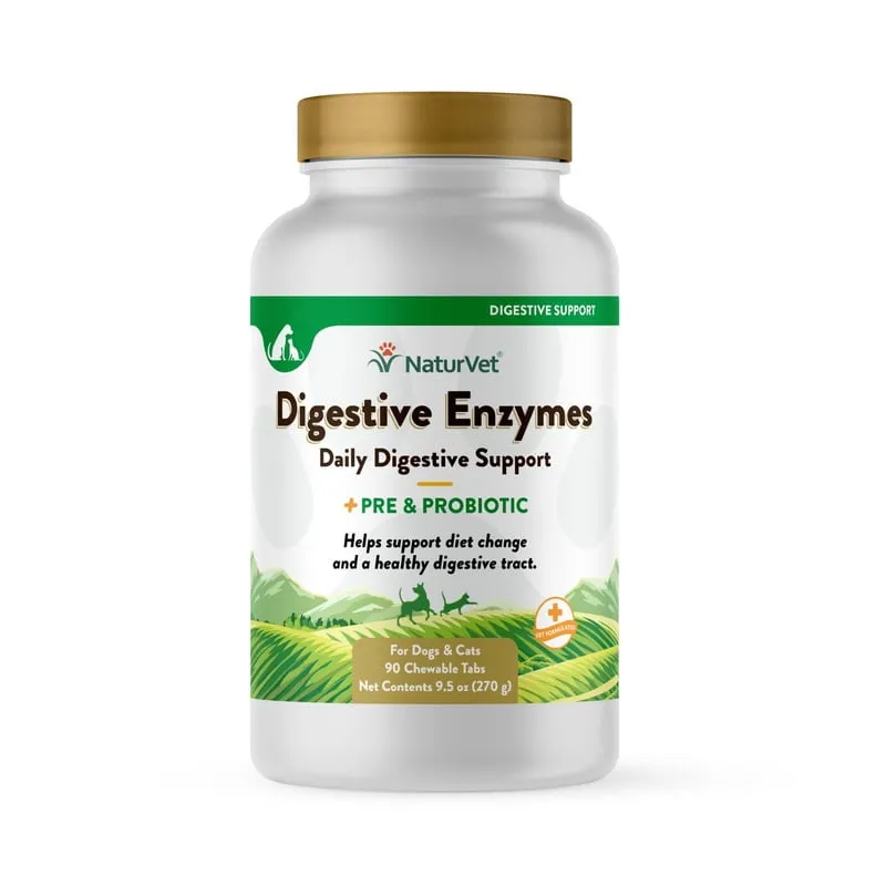 NaturVet Digestive Enzymes plus Pre & Probiotic chewable tabs