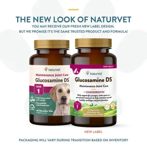 NaturVet Glucosamine DS Chewable Tabs Level 1 cat vitamins, cat immune support