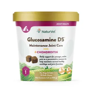 NaturVet Glucosamine DS Soft Chews Level 1 cat vitamins, cat immune support