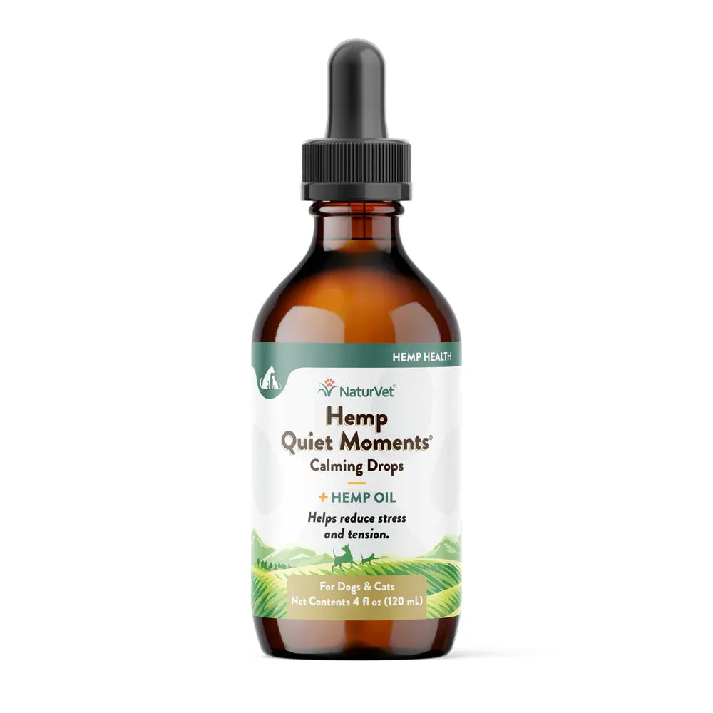 NaturVet Hemp Quiet Moments Calming Drops 4oz