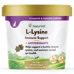 NaturVet L-Lysine Immune Support Soft Chews for Cats cat essentials, basic cat supplies