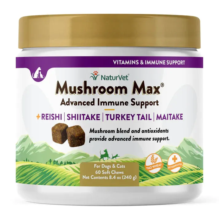 NaturVet Mushroom Max Advanced Immune Support w/Turkey Tail