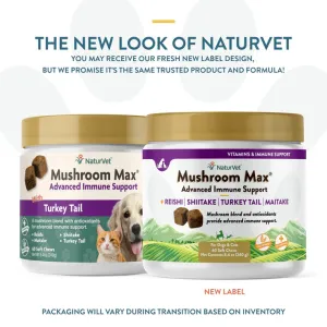 NaturVet Mushroom Max Advanced Immune Support w/Turkey Tail cat vitamins, cat immune support