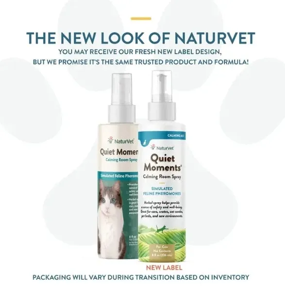 NaturVet Quiet Moments Cat Calming Room Spray 8oz cat vitamins, cat immune support