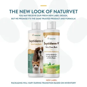 NaturVet Septiderm-V Skin Care Bath cat vitamins, cat immune support