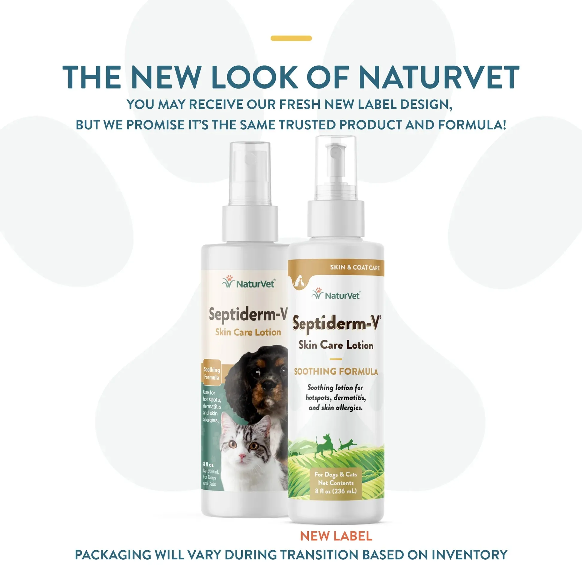 NaturVet Septiderm-V Skin Care Lotion Spray 8 fl.oz cat vitamins, cat immune support