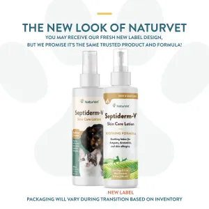 NaturVet Septiderm-V Skin Care Lotion Spray 8 fl.oz cat vitamins, cat immune support