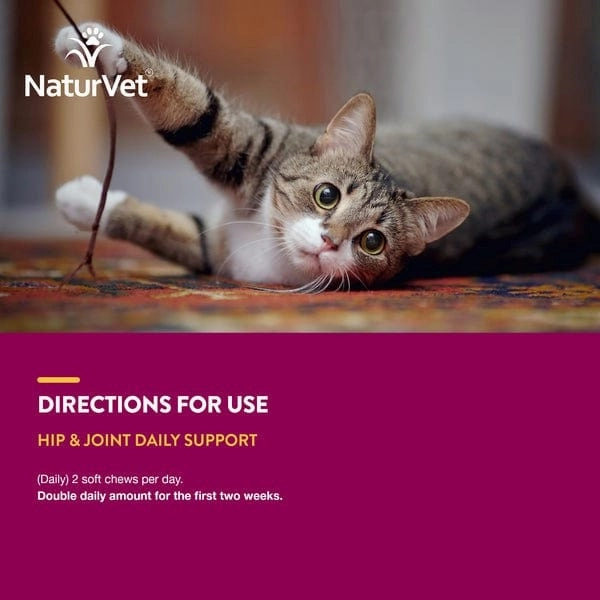 NaturVet Hip & Joint with Omegas Soft Chews For Cats