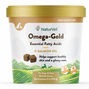 NaturVet Omega Gold Plus Salmon Oil Soft Chew for Dogs & Cats cat skin treatment, anti-itch spray for cats