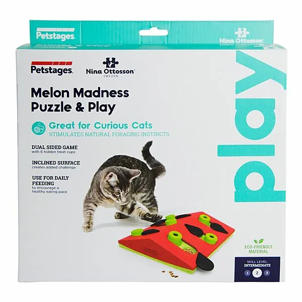 Nina Ottosson Puzzle & Play Melon Madness Pink | Cat adult cat food, best cat food for adults