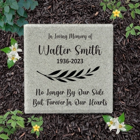 No Longer By Our Side But Forever In Our Hearts - 12x12 Personalized Memorial Stone show poultry,grooming poultry