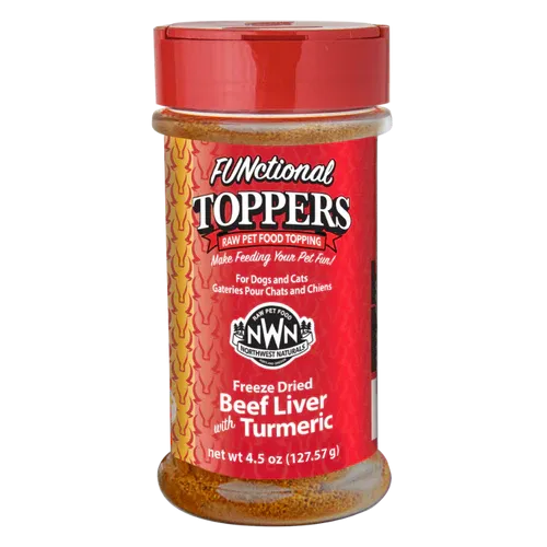 Northwest Naturals -Beef Liver with Turmeric Functional Topper - 4.5 oz cat treats, natural cat treats