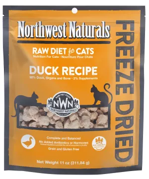 Northwest Naturals Cat Nibbles Duck Recipe Freeze-Dried Raw Cat Food freeze dried cat food, raw cat food