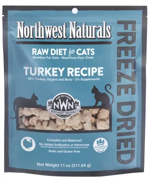 Northwest Naturals Cat Nibbles Turkey Recipe Freeze-Dried Raw Cat Food freeze dried cat food, raw cat food