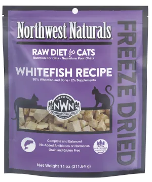 Northwest Naturals Cat Nibbles Whitefish Recipe Freeze-Dried Raw Cat Food raw food for cats, raw meat cat diet