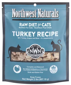 Northwest Naturals Frozen Turkey Nibbles Cat Food raw food for cats, raw meat cat diet