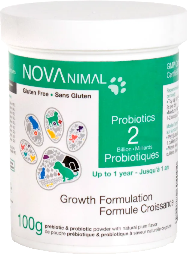 NovAnimal  Probiotics Growth Formulation 2 cat vitamins, cat immune support