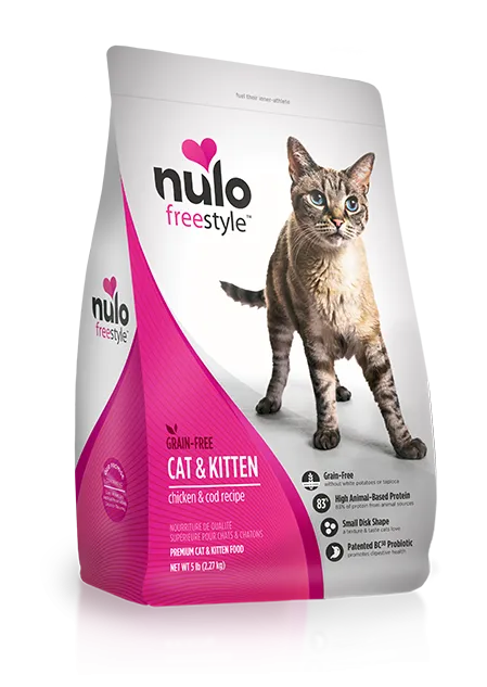 Nulo Cat & Kitten Freestyle Chicken & Cod dry cat food, cat kibble