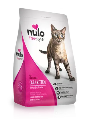 Nulo Cat & Kitten Freestyle Chicken & Cod dry cat food, cat kibble