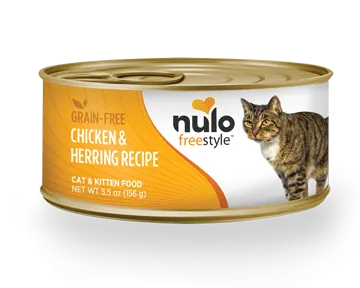 Nulo Cat Freestyle Chicken & Herring 5.5oz adult cat food, best cat food for adults
