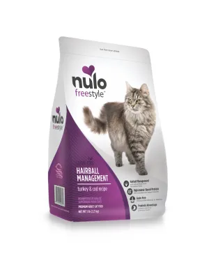 Nulo Cat Freestyle Hairball Management Turkey & Cod adult cat food, best cat food for adults