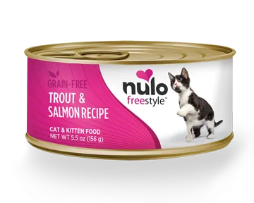 Nulo Cat Freestyle Trout & Salmon 5.5oz adult cat food, best cat food for adults