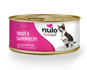 Nulo Cat Freestyle Trout & Salmon 5.5oz adult cat food, best cat food for adults