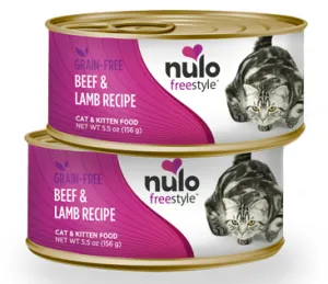 Nulo FreeStyle Grain Free Beef and Lamb Recipe Canned Kitten and Cat Food wet cat food, canned cat food