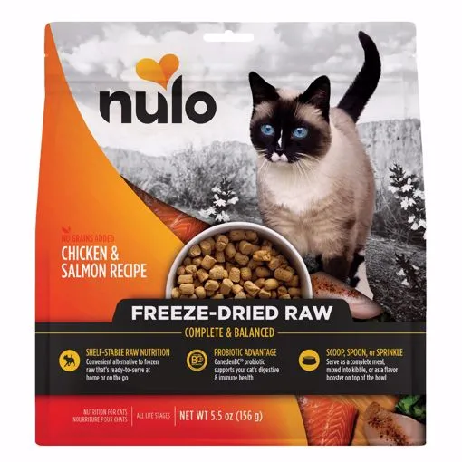 Nulo Freestyle Grain Free Chicken & Salmon Recipe Freeze-Dried Raw Cat Food freeze dried cat food, raw cat food