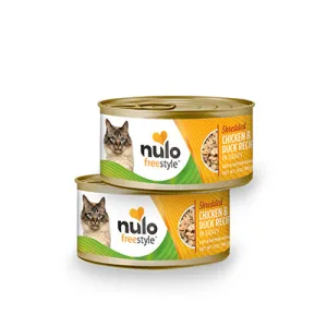 Nulo Freestyle Grain Free Shredded Chicken & Duck Recipe in Gravy Canned Cat Food wet cat food, canned cat food